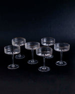 Set of 6 Ripped Coupe Cocktail Glasses