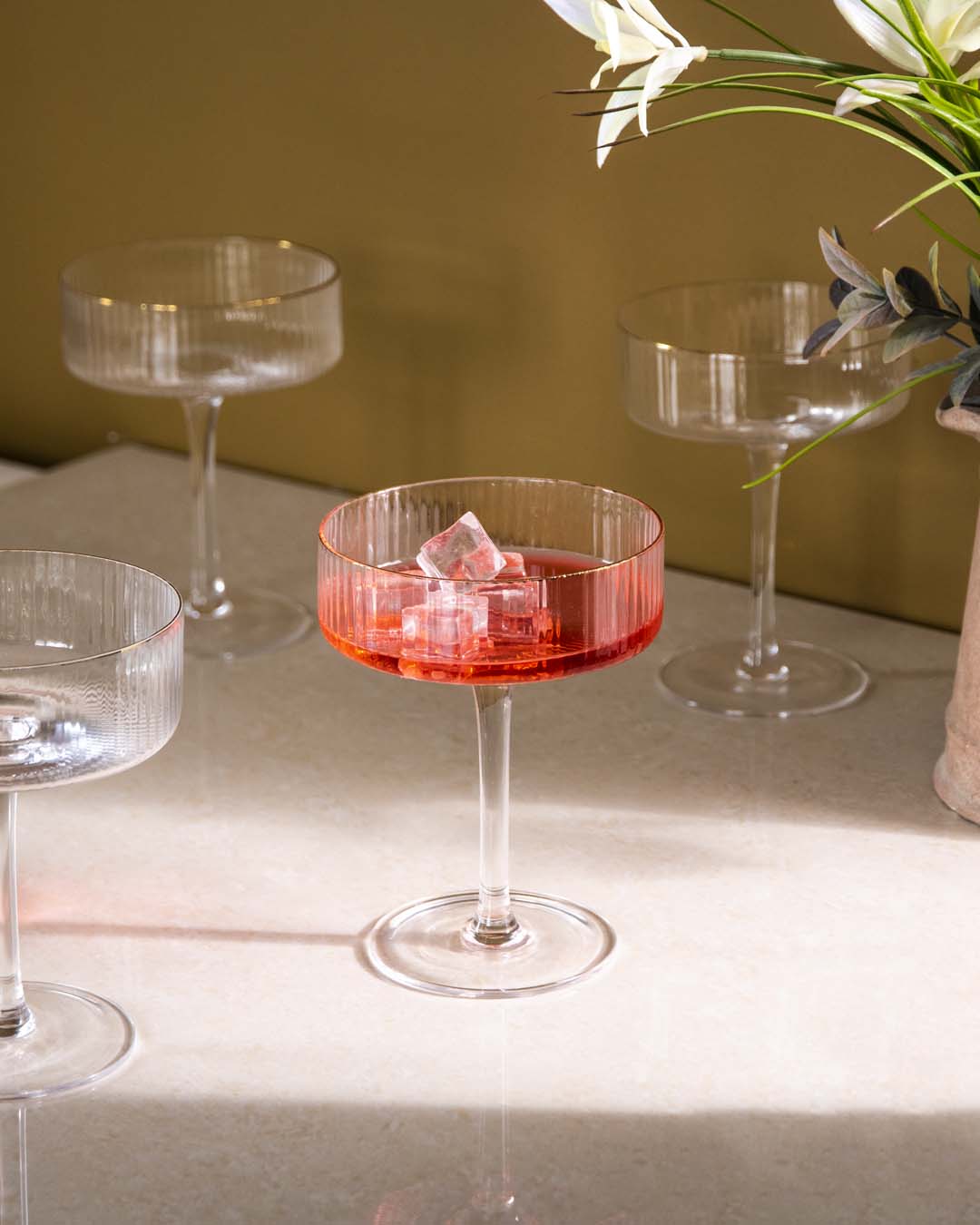 Set of 6 Ripped Coupe Cocktail Glasses