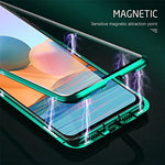 Magnetic Tempered Glass Double-Sided Phone Case for Smartphones