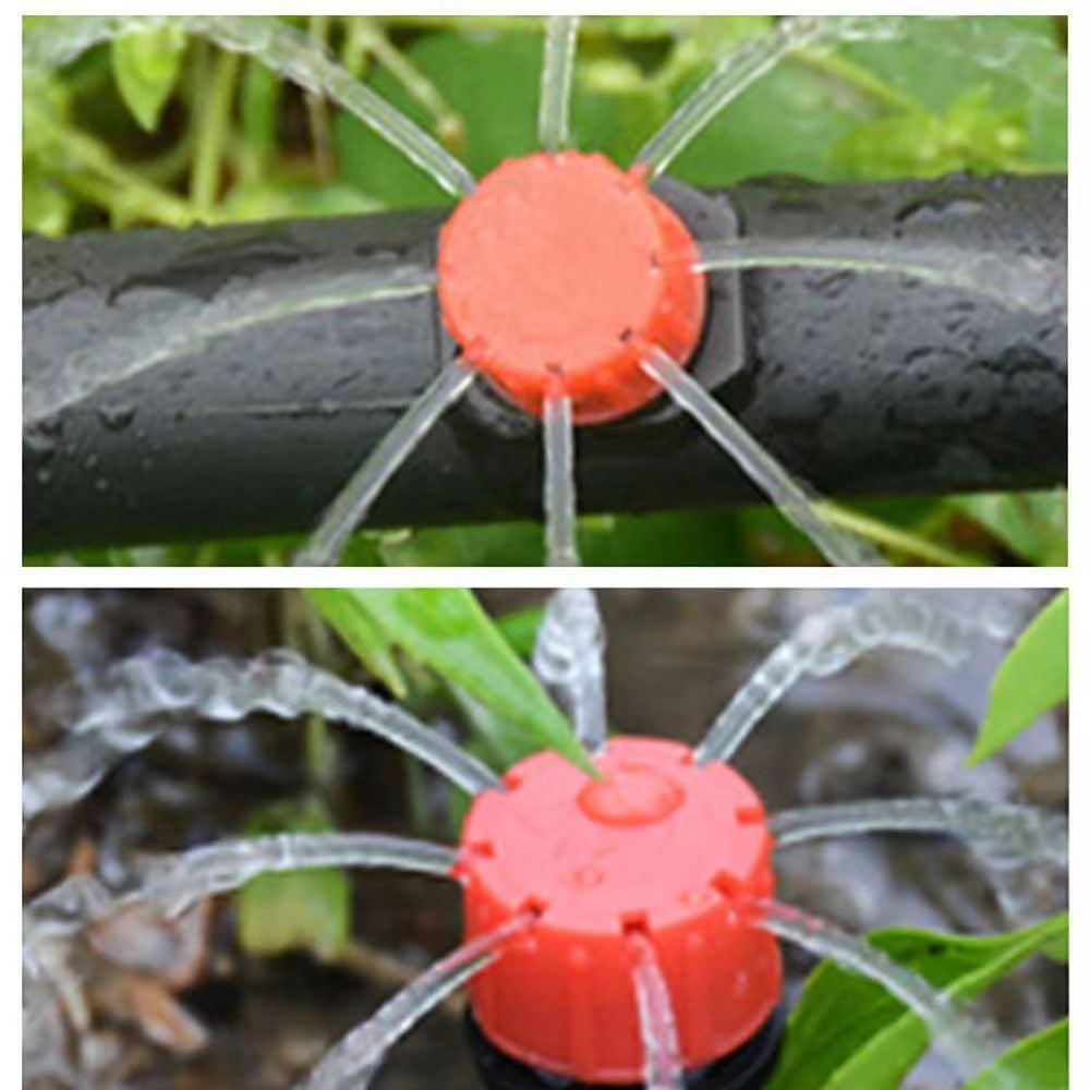 Adjustable Drip Irrigation System for Plants | 360° Water Control | Set of 100 Irrigation Droppers for Gardens, Raised Beds, and Flower Pots