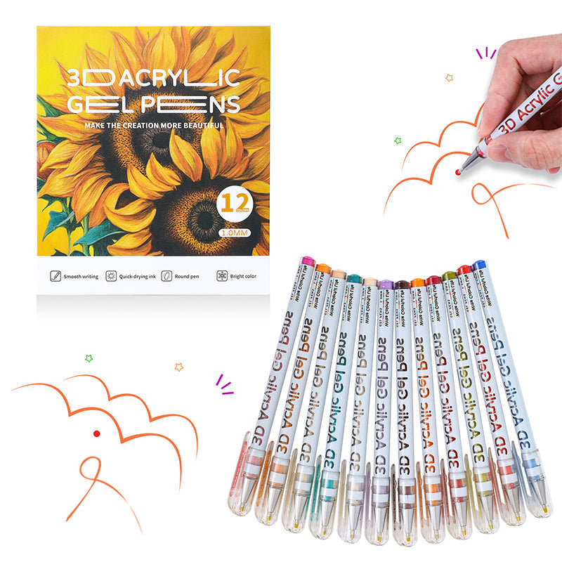 Vibrant Acrylic Gel Pens – 50% OFF