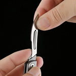 Folding Precision Knife with 10 Replacement Blades | Compact Stainless Steel Craft Knife for DIY and Detailed Work