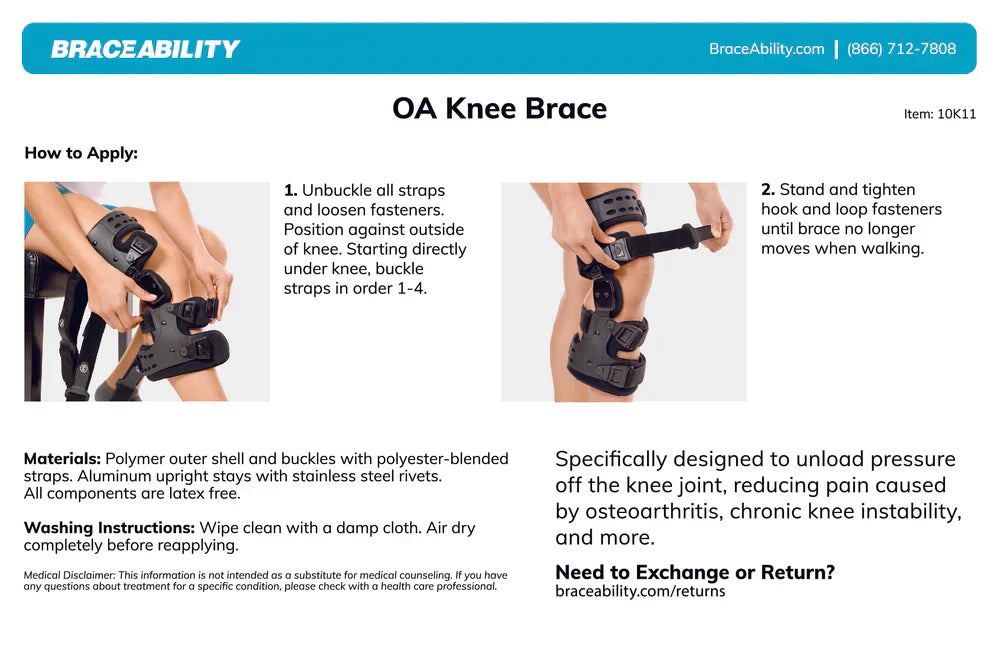 Medical OA Offloading Knee Brace | Unicompartimental Osteoarthritis Orthosis | Varus/Valgus Correction & Range of Motion Control | Medial & Lateral Relief | Adjustable ROM