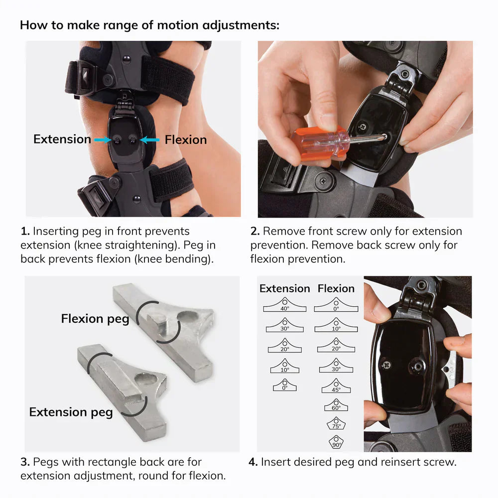 Medical OA Offloading Knee Brace | Unicompartimental Osteoarthritis Orthosis | Varus/Valgus Correction & Range of Motion Control | Medial & Lateral Relief | Adjustable ROM