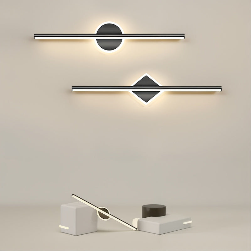 Chic LED Wall Lamp in Black/Gold