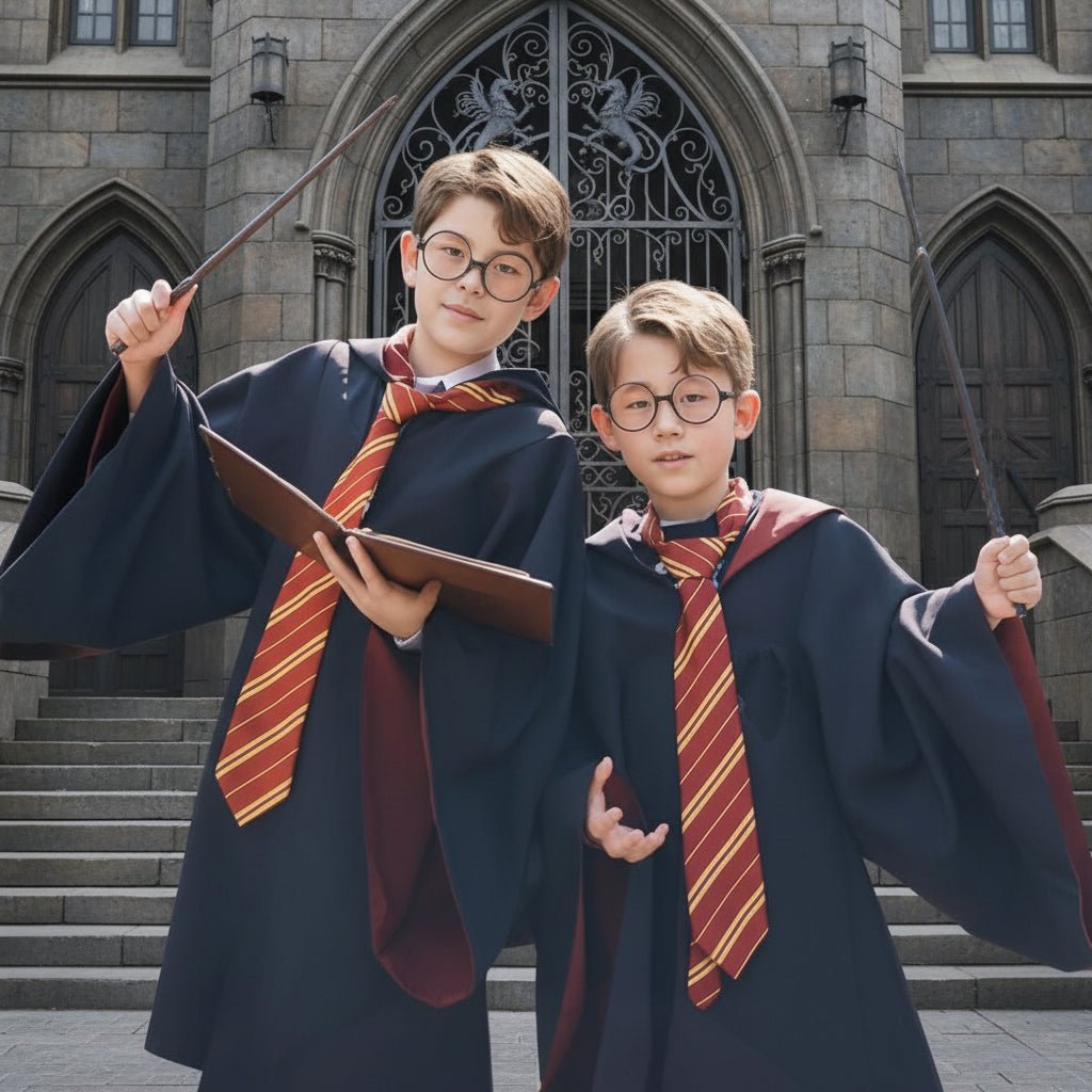 Complete Wizard Costume with Cloak & Accessories for Kids & Adults