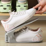 6-Piece Shoe Organizer Set for Wardrobe | Space-Saving Double Storage Shoe Rack | Stackable Shoe Holder