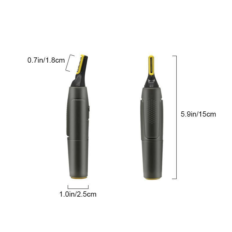 Professional Ultra-Thin Precision Trimmer | Titanium Stainless Steel Blades | Integrated LED Light | Micro-Oscillation Technology | Ideal for Nose, Ears & Contours