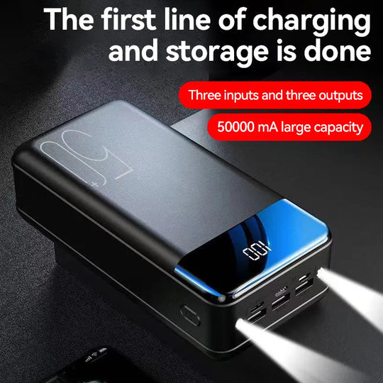 50,000 mAh Power Bank | Ultra-Fast Charging | Compatible with Laptop, Tablet & Smartphone | Compact & Highly Powerful