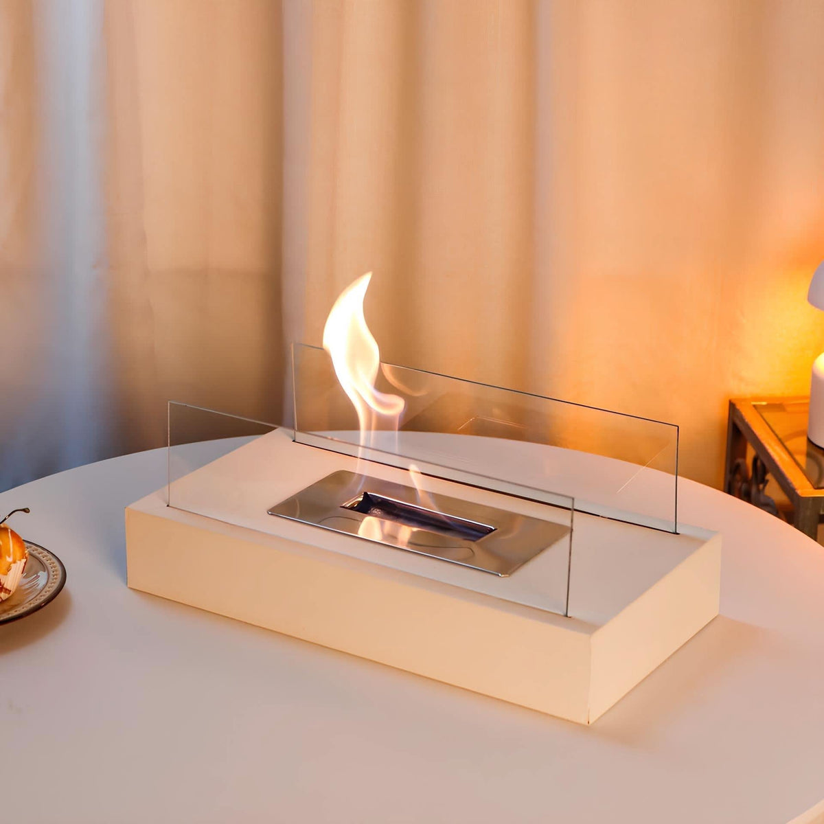 Portable Bioethanol Table Fireplace for a Stylish Flame Ambiance