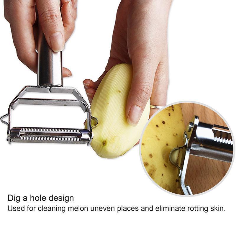 Precision Stainless Steel Multi-Use Vegetable Peeler and Julienne Slicer