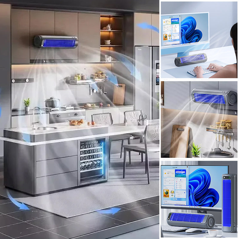 Portable 3-in-1 Air Conditioner | Fan & Wall Mount | 12-Hour Battery Life | Compact & Cordless Design