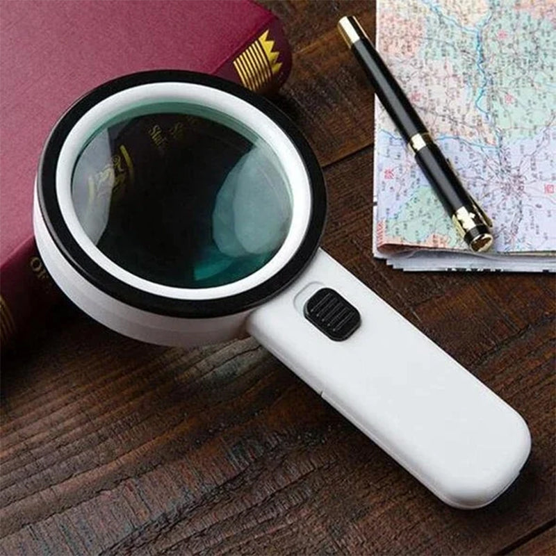 30x Magnifying Glass with LED Light