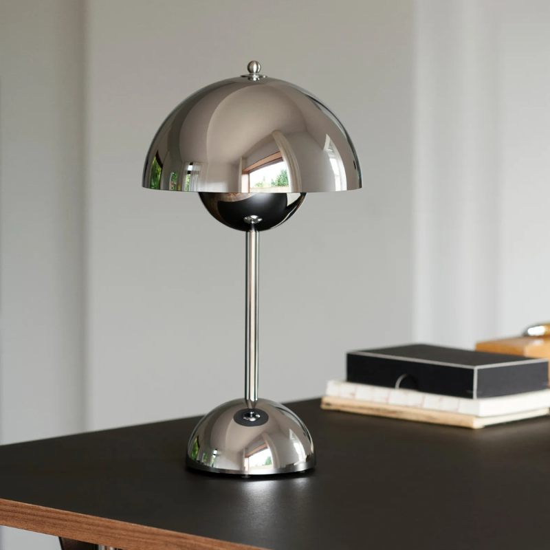 Scandinavian Design Lamp with Flower Glow