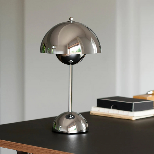 Scandinavian Design Lamp with Flower Glow