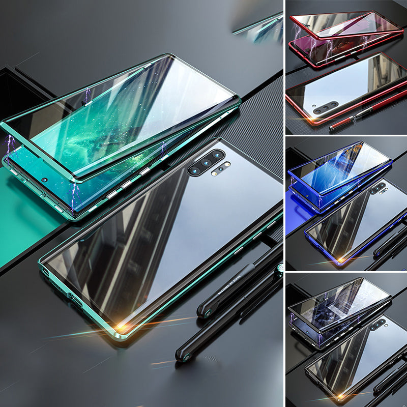 Magnetic Tempered Glass Double-Sided Phone Case for Smartphones