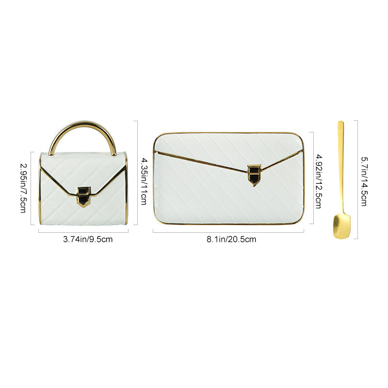 320ml Handbag Mug with Gold Rim | 50% OFF