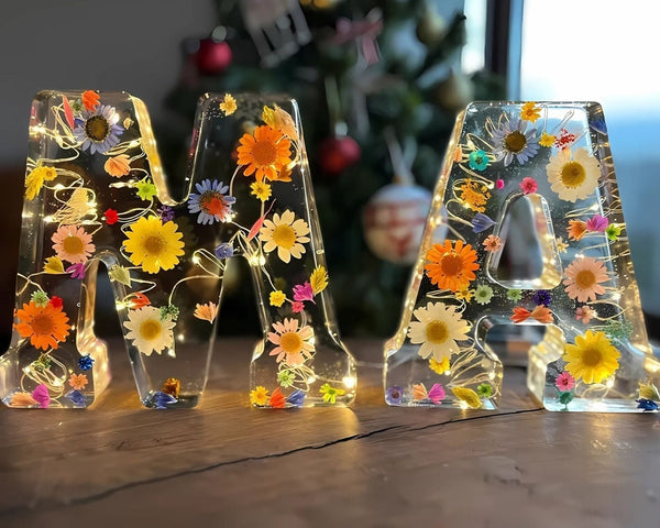 50% OFF | Flower Lamp Letters Crafted from Resin