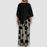 Women's Asymmetrical Two-Piece Set | Elegant Outfit with Tailored Pants for Chic Style