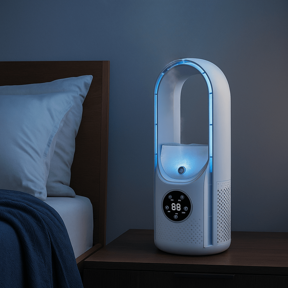 Compact Wireless Air Conditioner - Silent Cooling Without Rotor Blades
