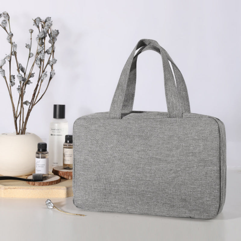 Compact Water-Resistant Travel Cosmetic Organizer | Features 4 Compartments & 360° Hook | Suitable for Men & Women