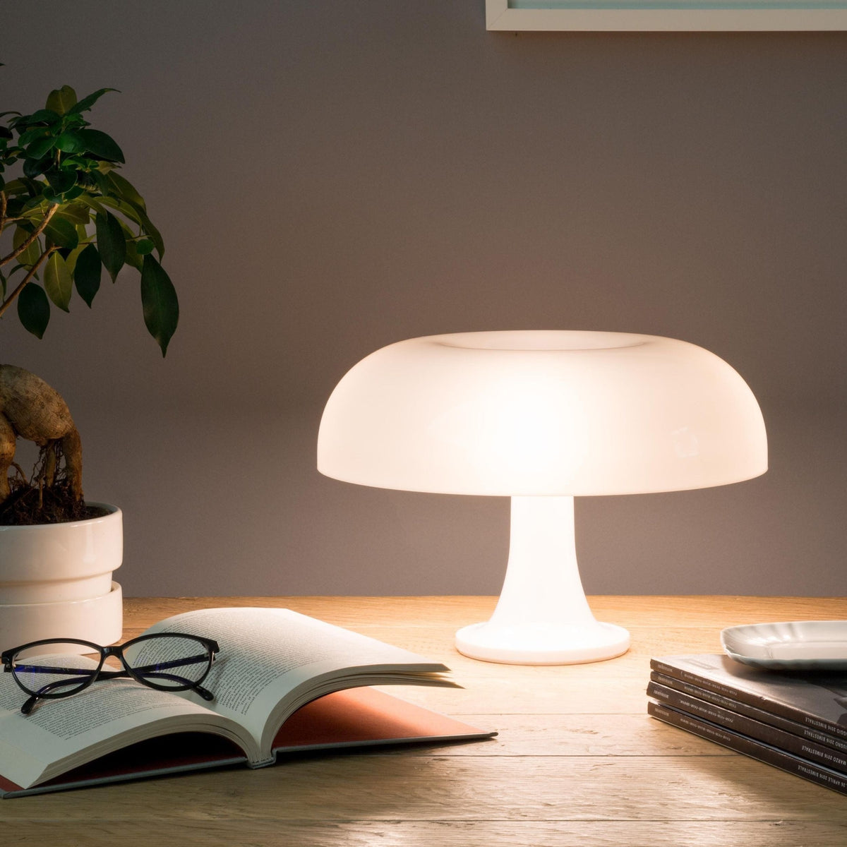 Retro LED Dimmable Mushroom Table Lamp – Warm White Nightstand Light