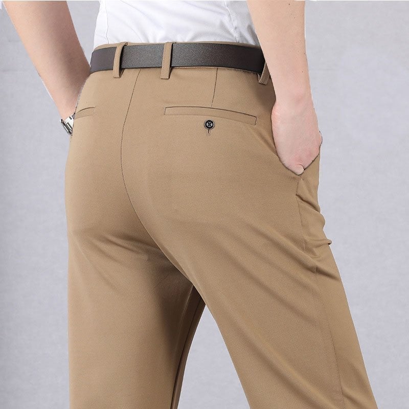 Men's Stretch Suit Pants Modern Fit | High Stretch Classic Business Pants | Comfortable Elegant Men's Pants for Office & Everyday Use