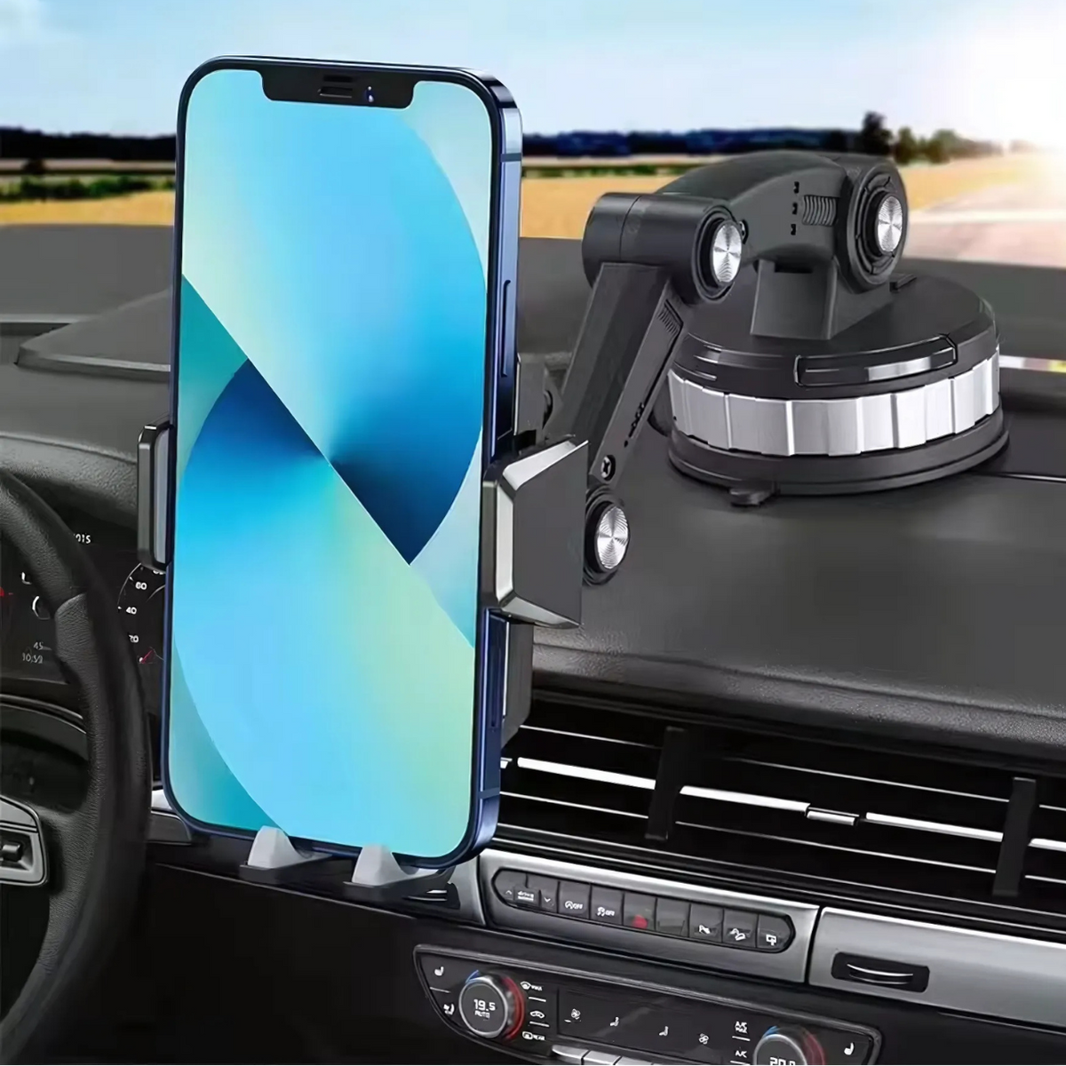 Car Phone Holder | Strong Suction Cup Grip | 360° Rotation | One-Hand Operation