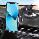 Car Phone Holder | Strong Suction Cup Grip | 360° Rotation | One-Hand Operation