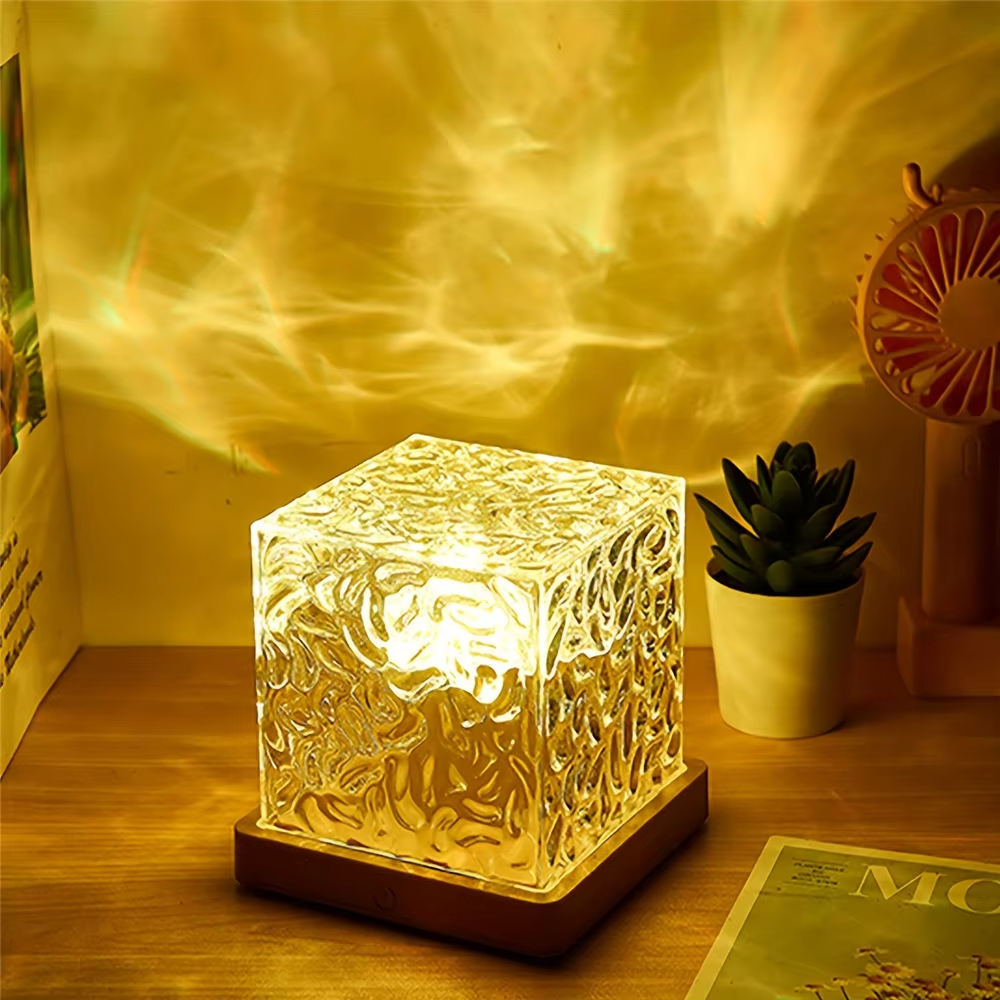 LED Night Light Water Wave Projector