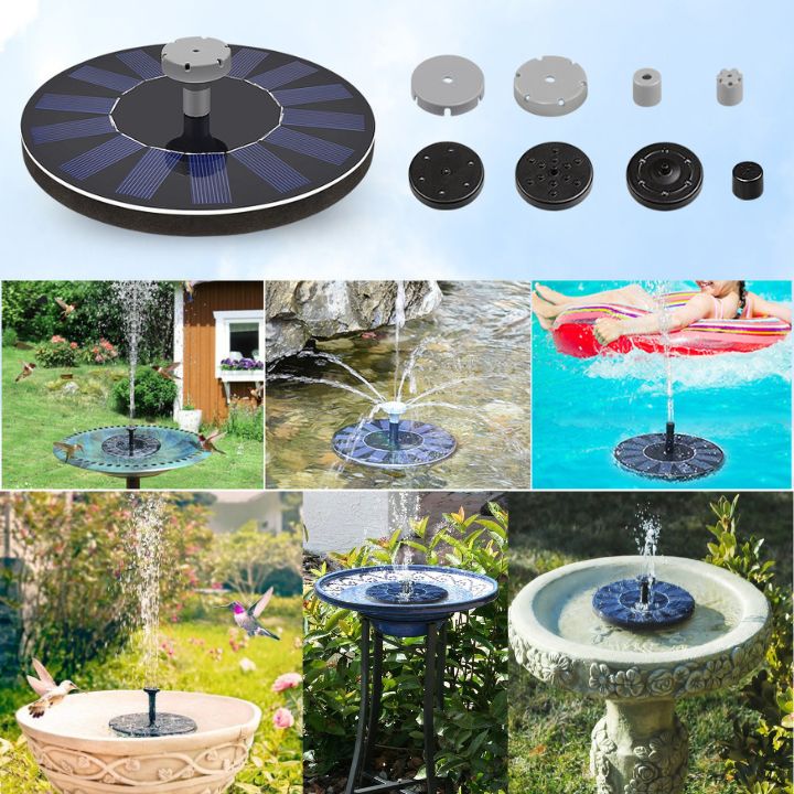 Solar-Powered Floating Garden Fountain