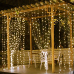 Warm White LED Curtain Lights for Garden and Balcony Decoration