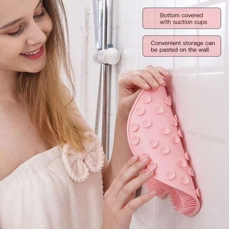 Silicone Foot Cleaner – Shower Massage Pad with Suction Cups & 500+ Bristles