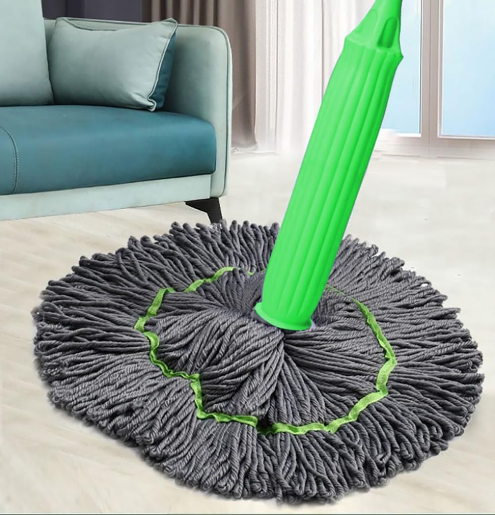 2-in-1 Mop with Built-in Wringer | Self-Draining Floor Mop for Tiles, Laminate, and Wood | Quick Drying Without Hand Use
