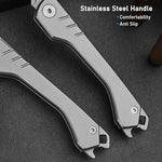 Folding Precision Knife with 10 Replacement Blades | Compact Stainless Steel Craft Knife for DIY and Detailed Work