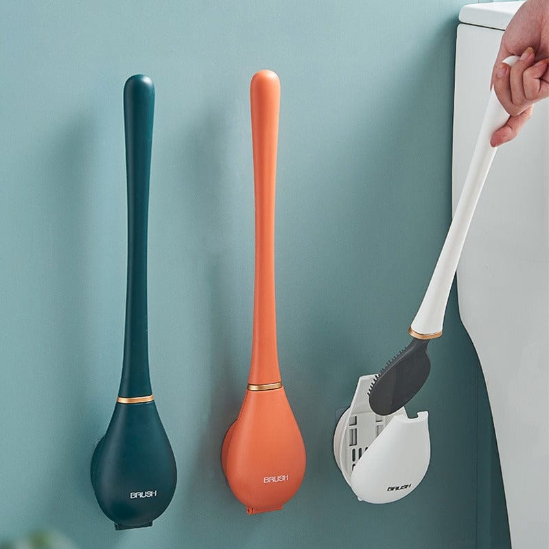 Contemporary Flexible Silicone Toilet Brush