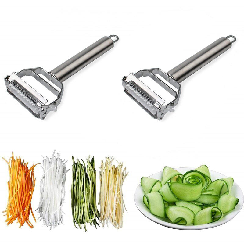 Precision Stainless Steel Multi-Use Vegetable Peeler and Julienne Slicer
