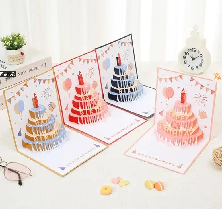 Handcrafted 3D Pop-up Birthday Card with LED Light and Music