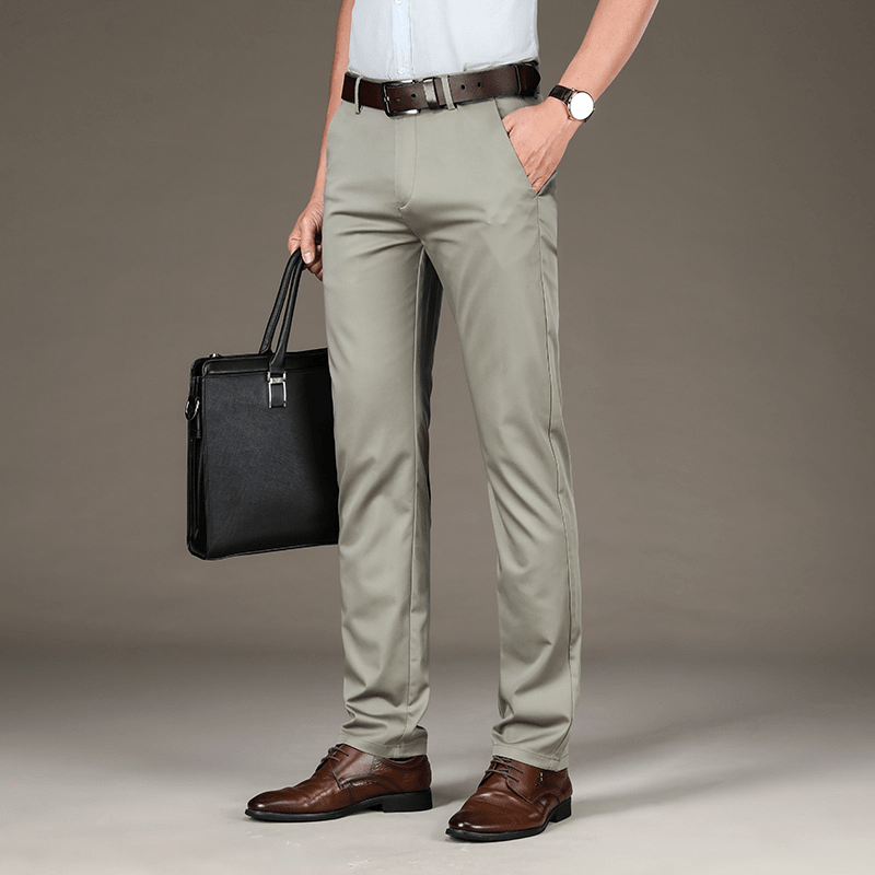 Men's Stretch Suit Pants Modern Fit | High Stretch Classic Business Pants | Comfortable Elegant Men's Pants for Office & Everyday Use
