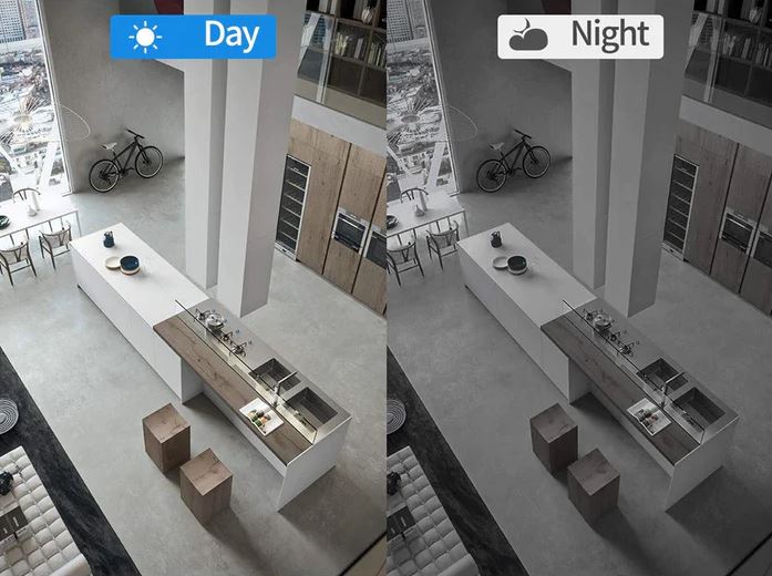 Set of 2 Compact Wireless HD Security Cameras with Night Vision for Child and Pet Monitoring