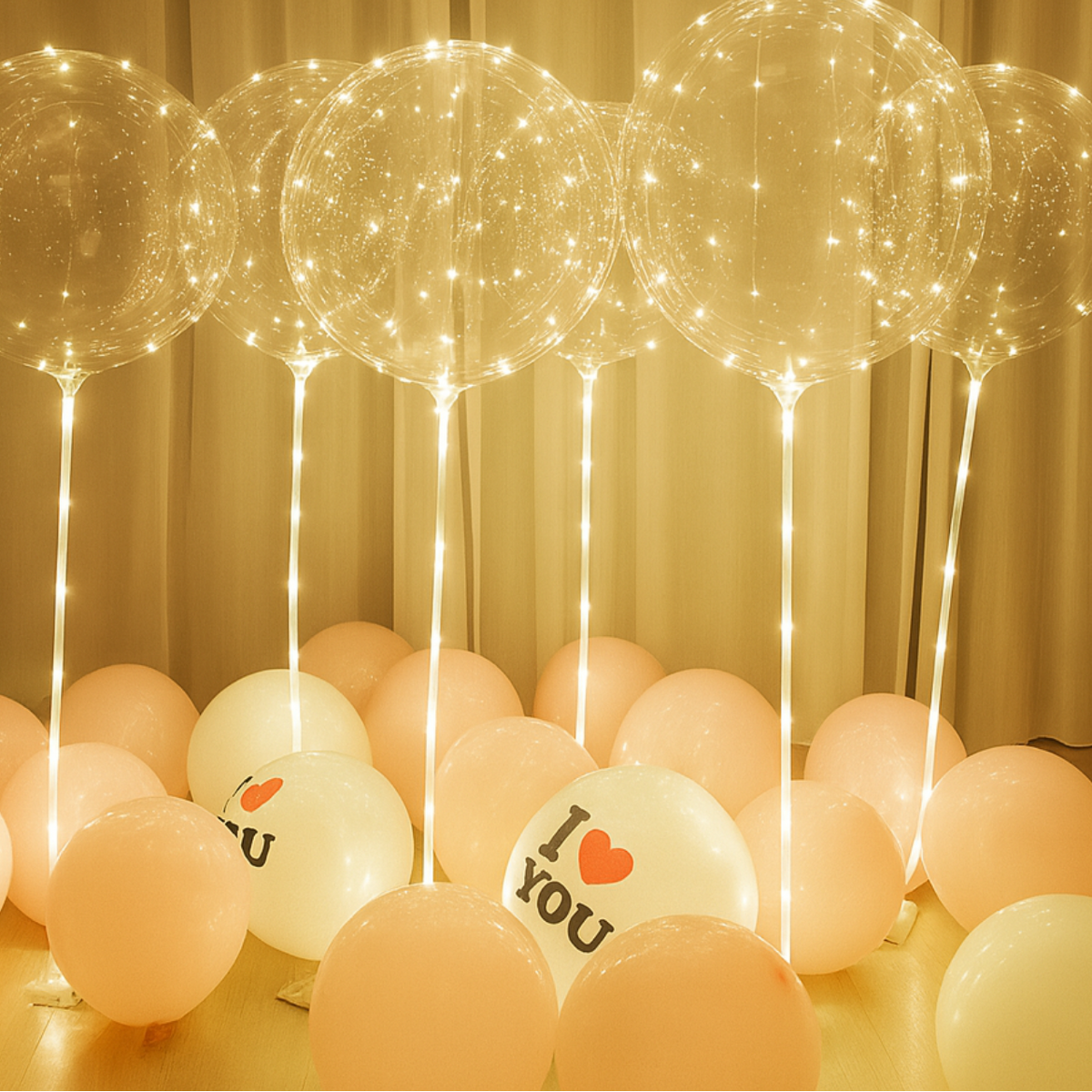 5+5 FREE | Illuminate Any Party with Warm, Reusable LED Balloon Spotlight Lights