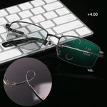 Dual-Use Reading Glasses with Titanium Frame for Progressive Distance and Near Vision
