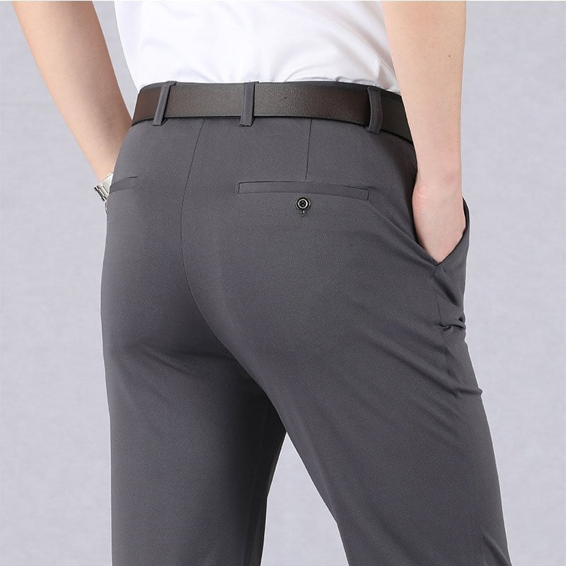 Men's Stretch Suit Pants Modern Fit | High Stretch Classic Business Pants | Comfortable Elegant Men's Pants for Office & Everyday Use