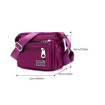Women's Water-Repellent Nylon Crossbody Bag | Versatile Shoulder Bag with Multiple Compartments