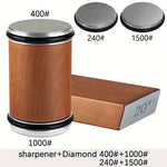 Dual Angle Sharpening Stone Set | Diamond Stone with Magnetic Holder | 15° & 20° Sharpening Angles | Suitable for Wood & Metal