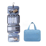 Compact Water-Resistant Travel Cosmetic Organizer | Features 4 Compartments & 360° Hook | Suitable for Men & Women