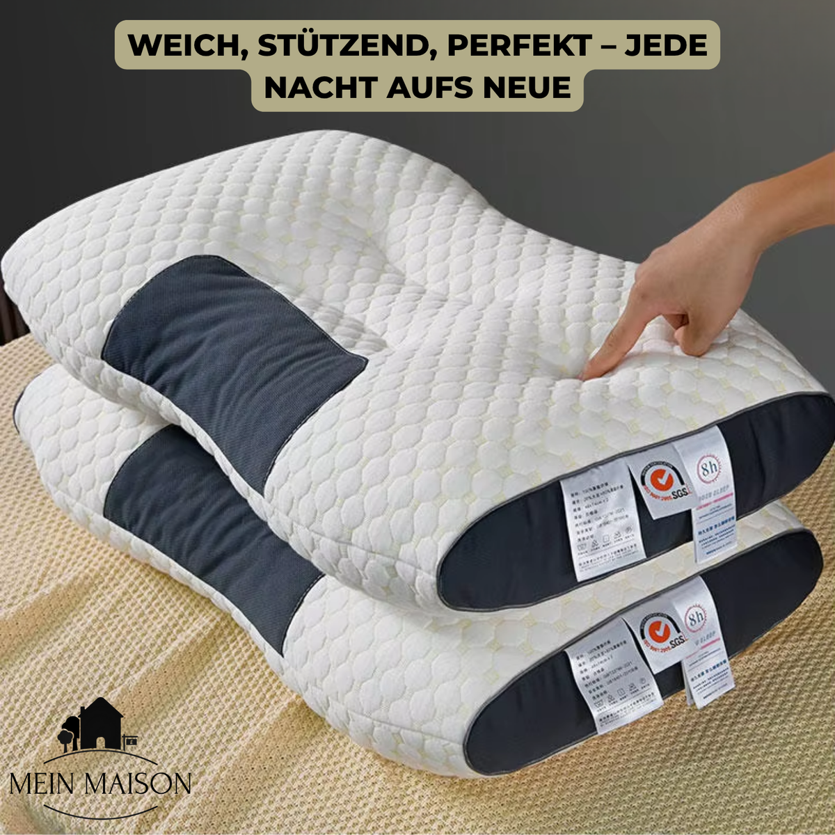 Ergonomic Contour Orthopedic Neck Pillow | Memory Foam | Breathable Design