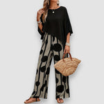 Women's Asymmetrical Two-Piece Set | Elegant Outfit with Tailored Pants for Chic Style