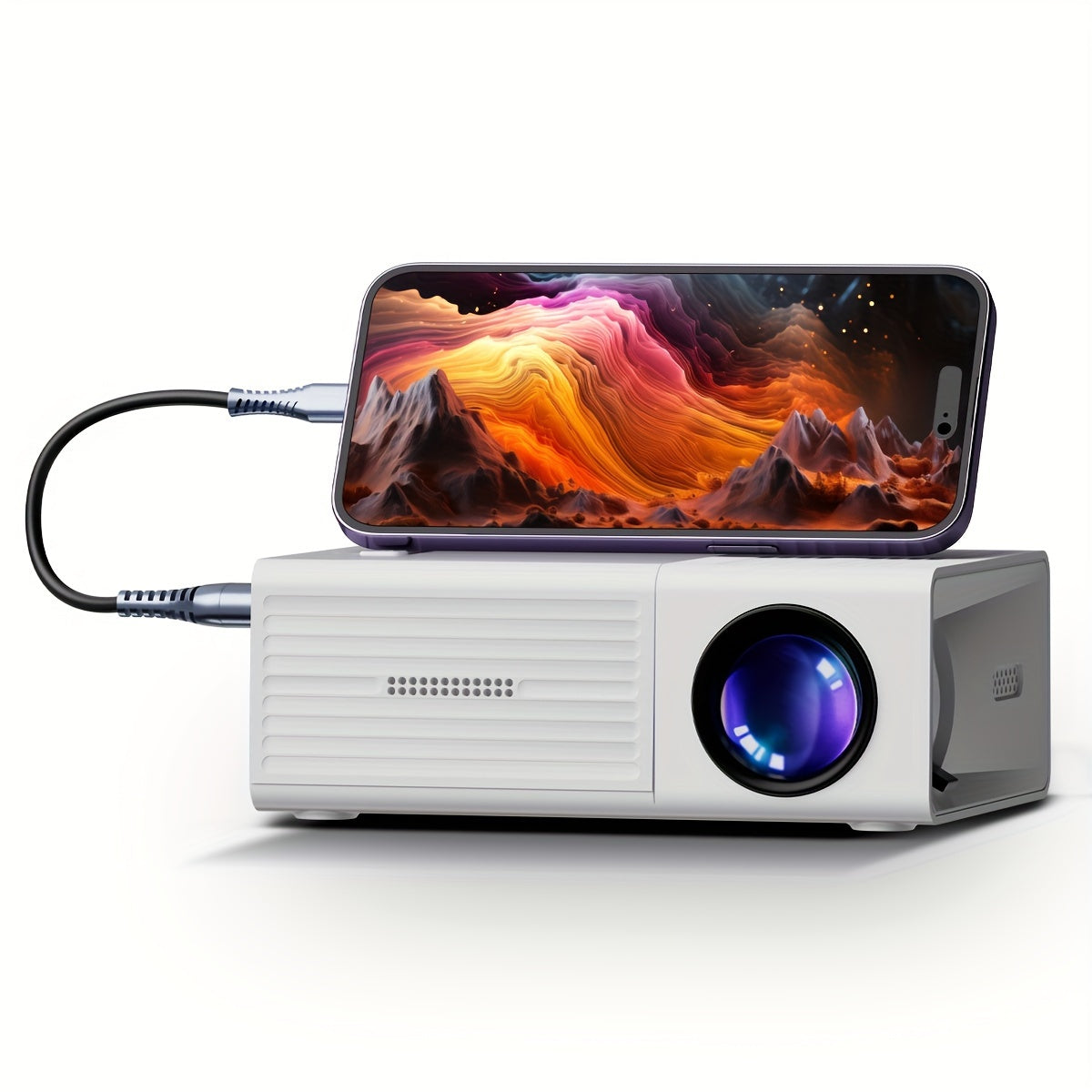 Mini Projector | 3000 Lumens | Portable & Energy Efficient | HDMI & USB Compatible