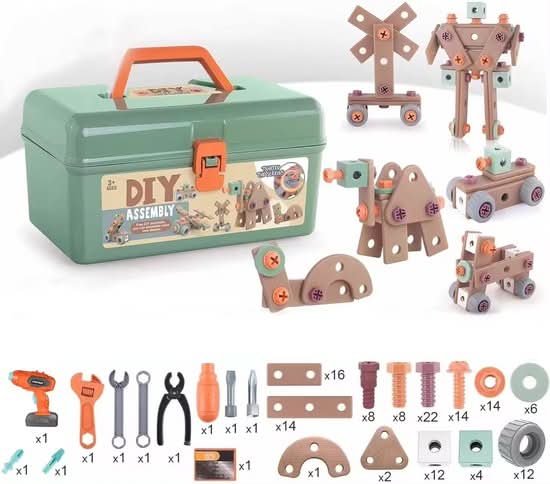 100-Piece Tool Set for Creative Kids Aged 3 and Up